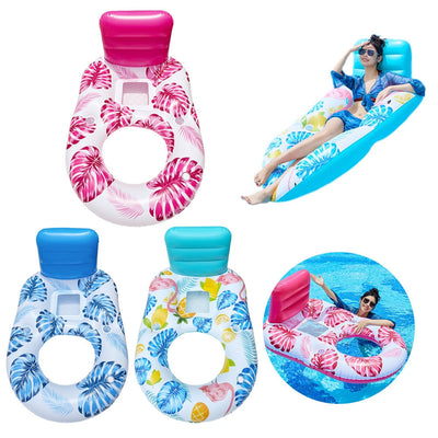 Poltrona Lounge Gonfiabile Galleggiante Con Portabicchieri Piscina 170x110cm 628534