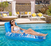 Poltrona Lounge Gonfiabile Galleggiante Con Portabicchieri Piscina 170x110cm 628534