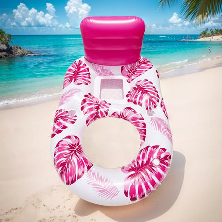 Poltrona Lounge Gonfiabile Galleggiante Con Portabicchieri Piscina 170x110cm 628534