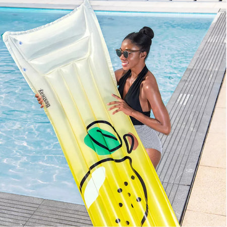 Materassino Gonfiabile Galleggiante Piscina Grafica Con Limone 183 X 69 Cm 44122