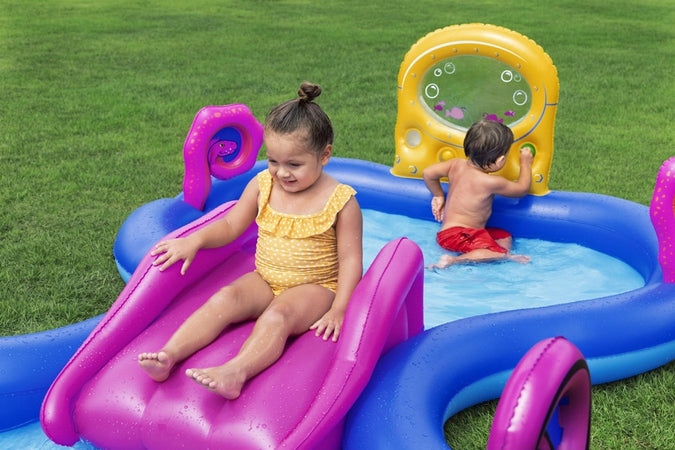 Play Center Gonfiabile Sea Odyssey Piscina Scivolo Per Bambini 330x188x117cm 53167