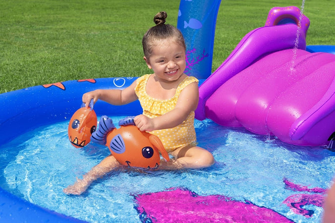 Play Center Gonfiabile Sea Odyssey Piscina Scivolo Per Bambini 330x188x117cm 53167