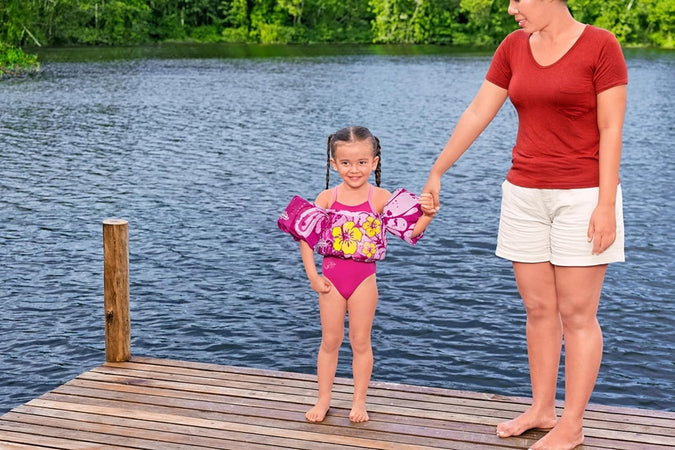 Gilet Salvagente Per Bambini Fiori Tropicali Giubbotto Galleggiante Con Braccioli 90144