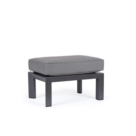 Poggia piedi con cuscino "Hendrix" Pouf in alluminio da giardino e veranda