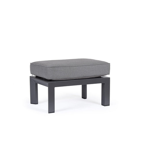 Poggia piedi con cuscino Hendrix Pouf in alluminio da giardino e veranda