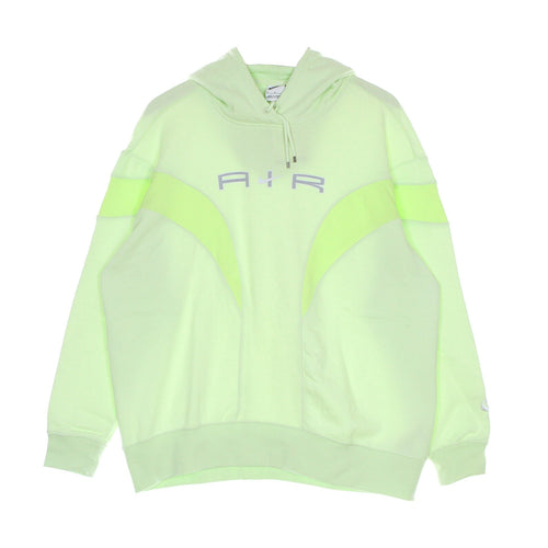 Nike Felpa Leggera Cappuccio Donna Air Fleece Gx Hoodie Lime Ice/lt Lemon Twist/white da donna