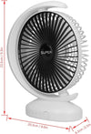 Ventilatore Da Tavolo Usb Silenziosa Con Rotazione Testa Flusso D'aria A 3 Livelli