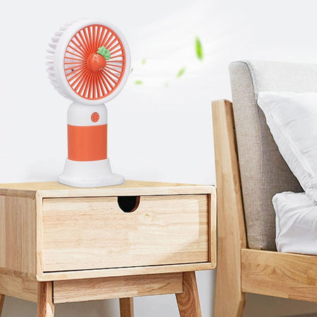 Mini Ventilatore A Mano Batteria Ricaricabile Usb Portatile Tascabile Viaggio Con Base