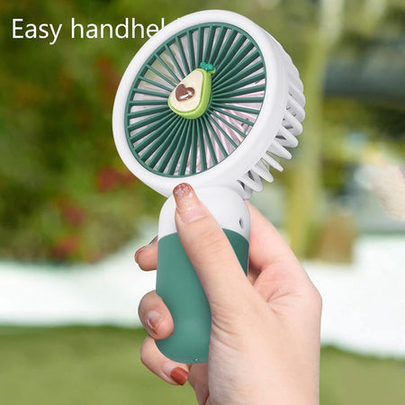 Mini Ventilatore A Mano Batteria Ricaricabile Usb Portatile Tascabile Viaggio Con Base