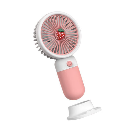 Mini Ventilatore A Mano Batteria Ricaricabile Usb Portatile Tascabile Viaggio Con Base