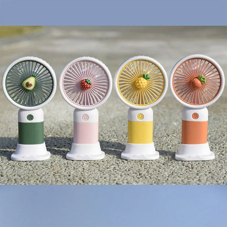Mini Ventilatore A Mano Batteria Ricaricabile Usb Portatile Tascabile Viaggio Con Base
