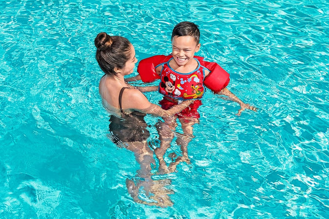 Giubbotto Giubbetto Salvagente Gilet Nuoto Swim Pal Mickey Per Bambini 3-6 Anni 9101c