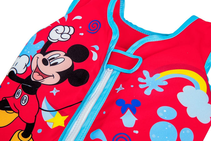 Gilet Cuscinetti In Schiuma Salvagente Giubbotto Mickey Trainer Bambini 1-3 Anni 9101d