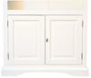 Biscottini Libreria in legno massello di tiglio finitura bianca anticata L108xPR38xH211 cm. Made in Italy
