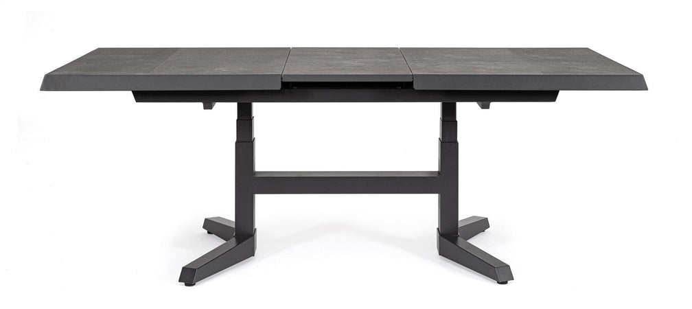 Tavolo allungabile "Robert" struttura in alluminio, piano in ceramica da 143/183 x 88 cm