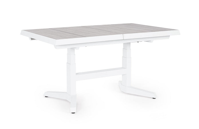 Tavolo allungabile "Robert" struttura in alluminio, piano in ceramica da 143/183 x 88 cm