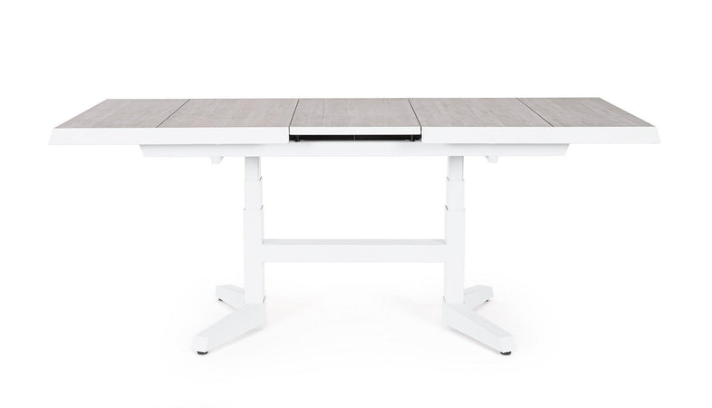 Tavolo allungabile "Robert" struttura in alluminio, piano in ceramica da 143/183 x 88 cm