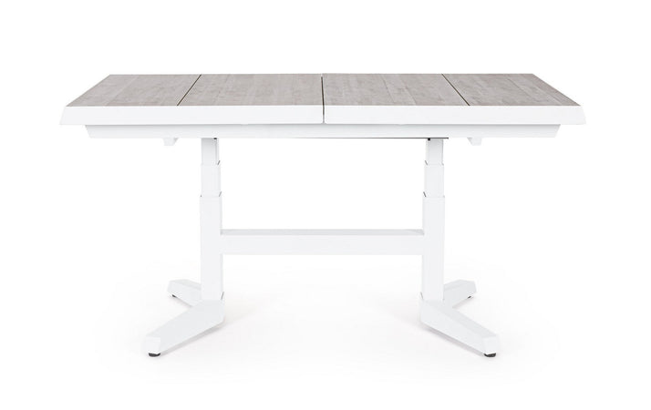 Tavolo allungabile "Robert" struttura in alluminio, piano in ceramica da 143/183 x 88 cm