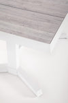 Tavolo allungabile Robert struttura in alluminio, piano in ceramica da 143/183 x 88 cm