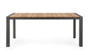 Tavolo Cameron con struttura in alluminio, piano in teak