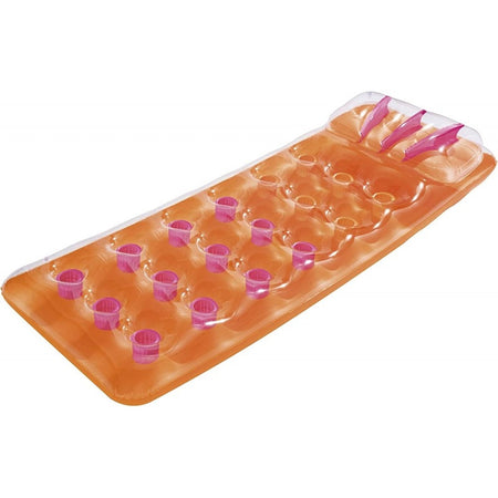 Materassino Gonfiabile Con Cuscino 18 Buchi 188x71 Cm 3 Colori Estate Piscina Mare 43015