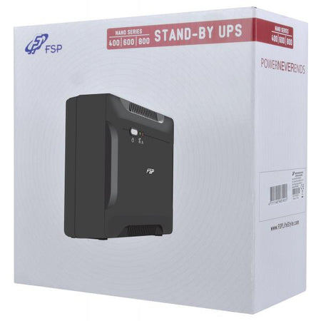 FSP Nano 600 gruppo di continuit [UPS] Standby [Offline] 0,6 kVA 360 W 2 presa[e] AC (FSP Nano 600 - UPS - 360 Watt - 600 VA)