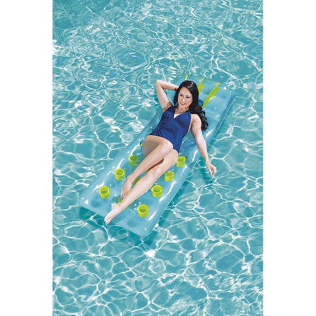 Materassino Gonfiabile Con Cuscino 18 Buchi 188x71 Cm 3 Colori Estate Piscina Mare 43015