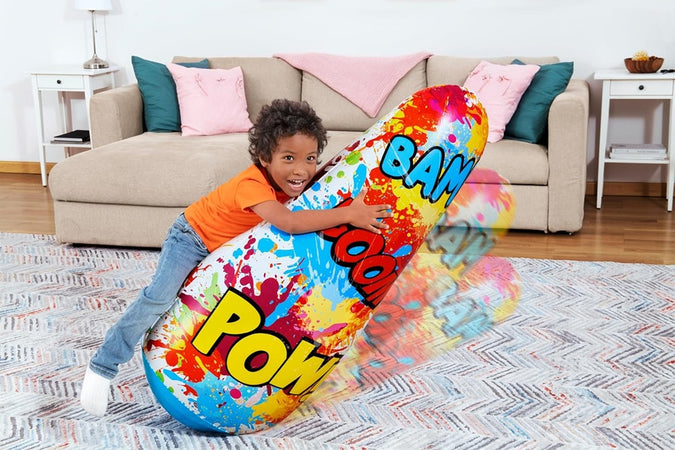 Pungiball Sempreimpiedi Sacco Boxe Comic Blast Design Fumetti 48x46x119cm Bambini 52630