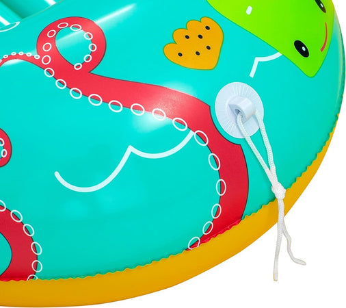 Canotto Canottino Gonfiabile Per Bambini Balena Pesci Granchio Felice 119x79cm 34009