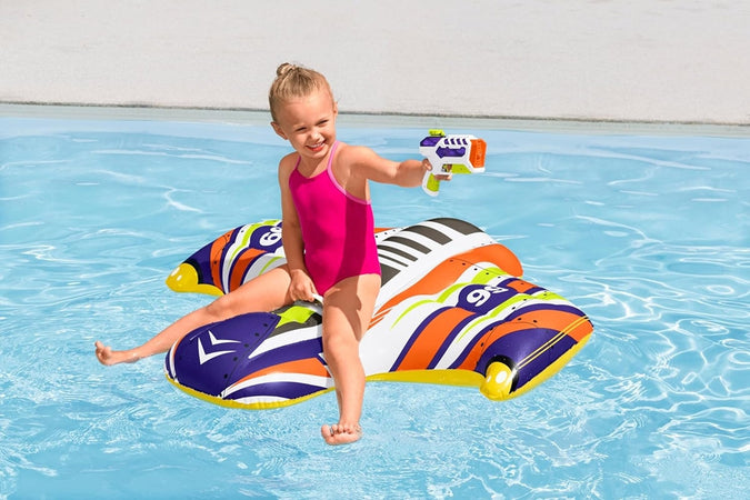 Cavalcabile Gonfiabile Splash Shuttle 117x107cm Galleggiante Con Maniglia Pistola 41503