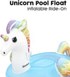 Cavalcabile Unicorno Fantasy Galleggiante Gonfiabile Piscina Spiaggia Con Maniglie 41114