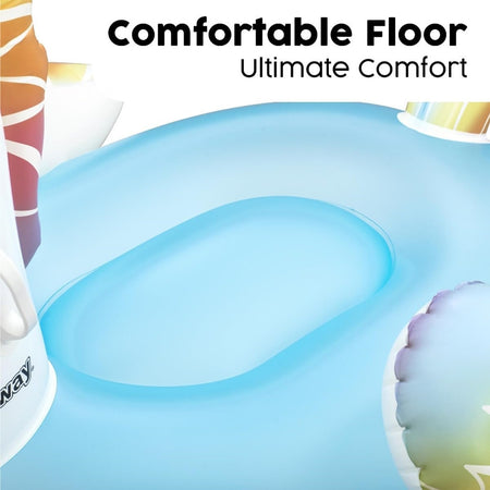 Cavalcabile Unicorno Fantasy Galleggiante Gonfiabile Piscina Spiaggia Con Maniglie 41114