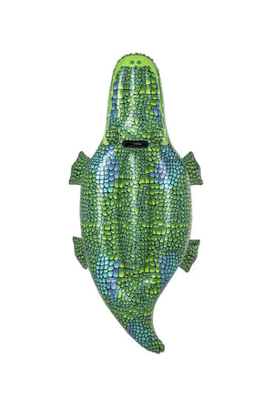 Cavalcabile Coccodrillo Gonfiabile Per Bambini Galleggiante 152x71cm Con Maniglia 41477