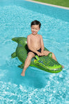 Cavalcabile Coccodrillo Gonfiabile Per Bambini Galleggiante 152x71cm Con Maniglia 41477