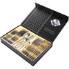 Set Di Posate 24pz In Acciaio Lucidatura A Specchio Multiuso Casa Cucina Servizio Per 6