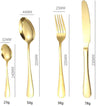 Set Di Posate 24pz In Acciaio Lucidatura A Specchio Multiuso Casa Cucina Servizio Per 6