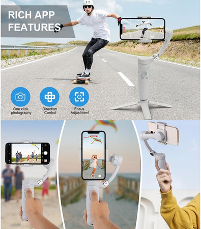 Stabilizzatore Portatile A 3 Assi Per Smartphone Resistente M1 Pieghevole Per Casa Viaggi