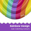 Materassino Isola Gonfiabile Galleggiante Fashion Rainbow Forma Cuore Multicolore 43722