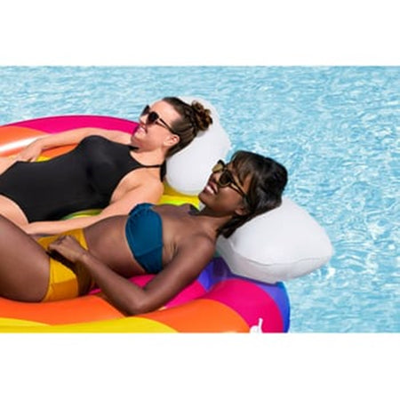 Materassino Isola Gonfiabile Galleggiante Fashion Rainbow Forma Cuore Multicolore 43722