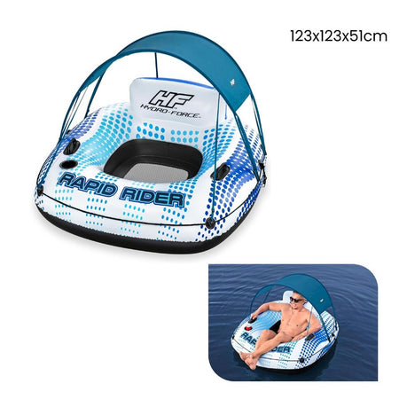 Poltrona Rapid Rider Canopy Fondo In Rete Con Parasole Portabicchiere Maniglie 43725