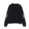 PHOBIA Felpa Leggera Girocollo Uomo Light Blue Cobweb Print Crewneck Black/light Blue da uomo