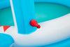 Piscina Per Bambini Sharktastic 2 Anelli Grafica A Squalo 163x127x92cm Con Spruzzo 53157