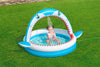 Piscina Per Bambini Sharktastic 2 Anelli Grafica A Squalo 163x127x92cm Con Spruzzo 53157