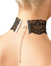 Collarino Ricami Nero Pizzo