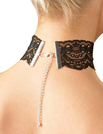 Collarino Ricami Nero Pizzo