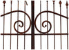 Biscottini Cancello in ferro pieno finitura antico anticata L348xPR10xH250 cm interamente