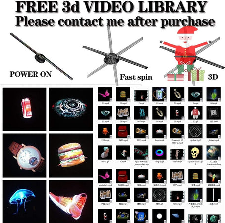Proiettore Di Ologramma 3d 42cm Proiezione Olografica Tridimensionale Per Android Wifi
