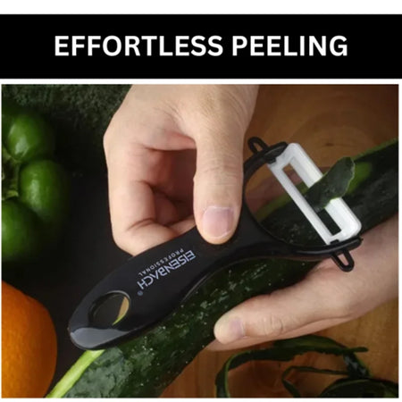 Set Di Coltelli Rivestiti In Marmo Con Manici Ergonomici Antiscivolo 6 Pezzi Nero