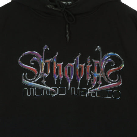 PHOBIA Felpa Leggera Cappuccio Uomo Holographic Print Hoodie X Mondo Marcio Black da uomo