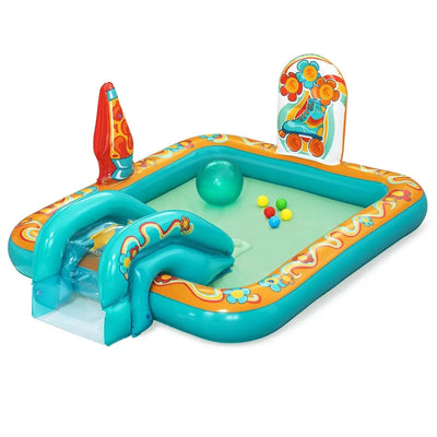 Play Center Piscina Gonfiabile Retro Groove Per Bambini 193x152x74cm Giardino 53164